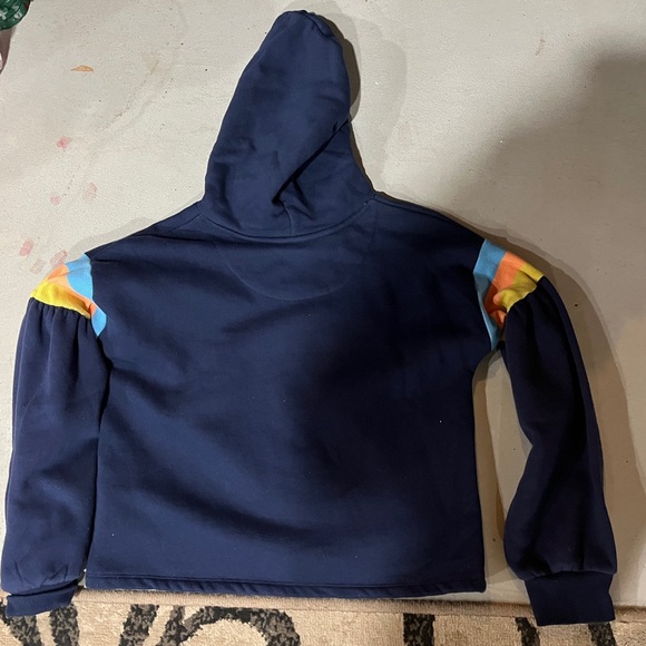 Levi's Kids Navy Hoodie with Multicolor Sleeve Stripes - Picture 3 of 4